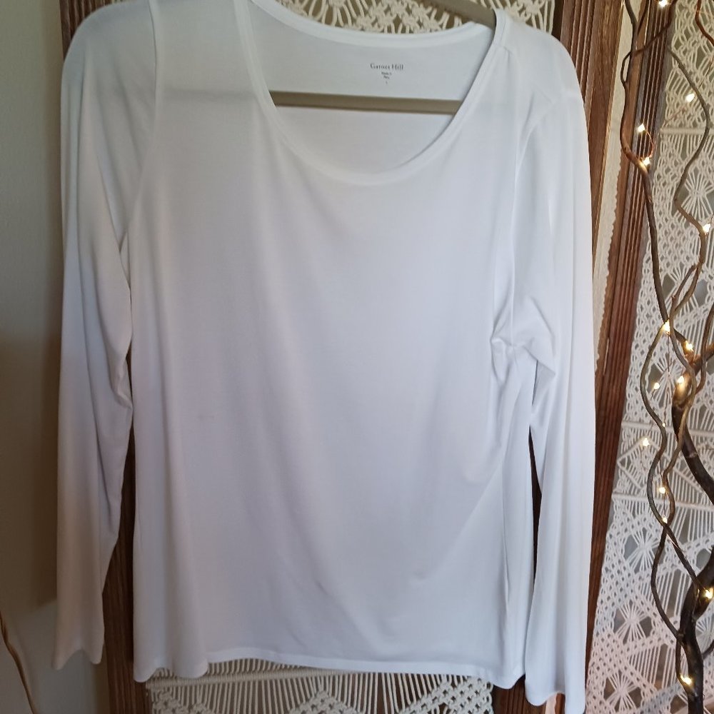 WOMENS  TOP ORGANIC PIMA COTTON GARNET HILL SIZE L LIGHTWEIGHT LAYERING T SHIRT